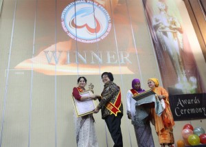 Receiving Platinum Award as Best Director from the Minister for Environment, Indonesia on the occasion of International Women's Day 2016.