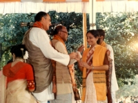 convocation-receiving-ph-d-from-rajeeb-gandhi-at-santiniketan-india-16-january-1988